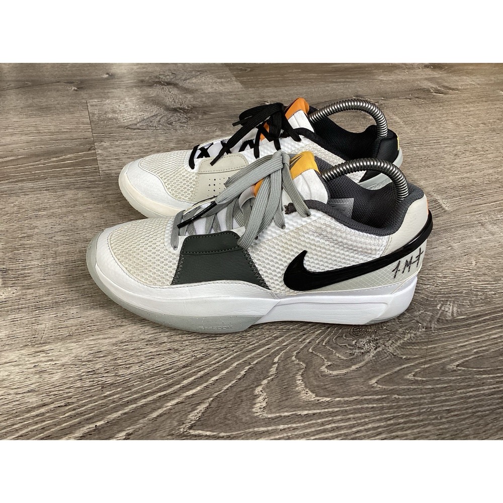 Nike Ja 1 Light Smoke Grey Basketball Sneakers Mens 6.5 DR8785-100 White Gray - Picture 4 of 12